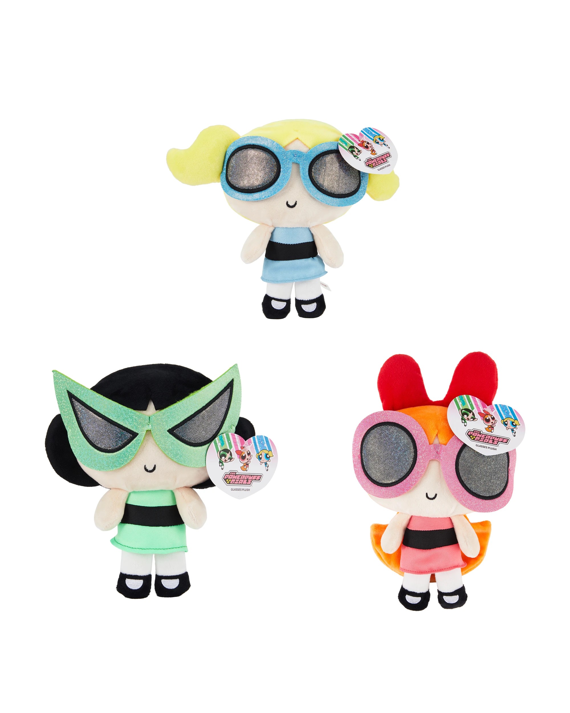 3 The Powerpuff Girls Glasses Plush - Assorted, 3 of 3
