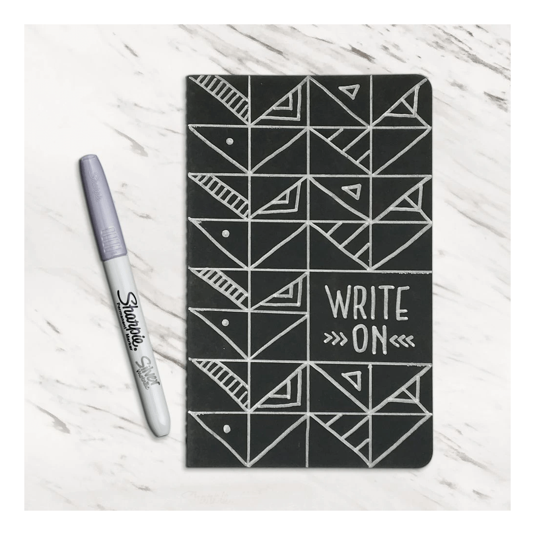 4 Sharpie Fine Permanent Marker Metallic Silver, 4 of 7