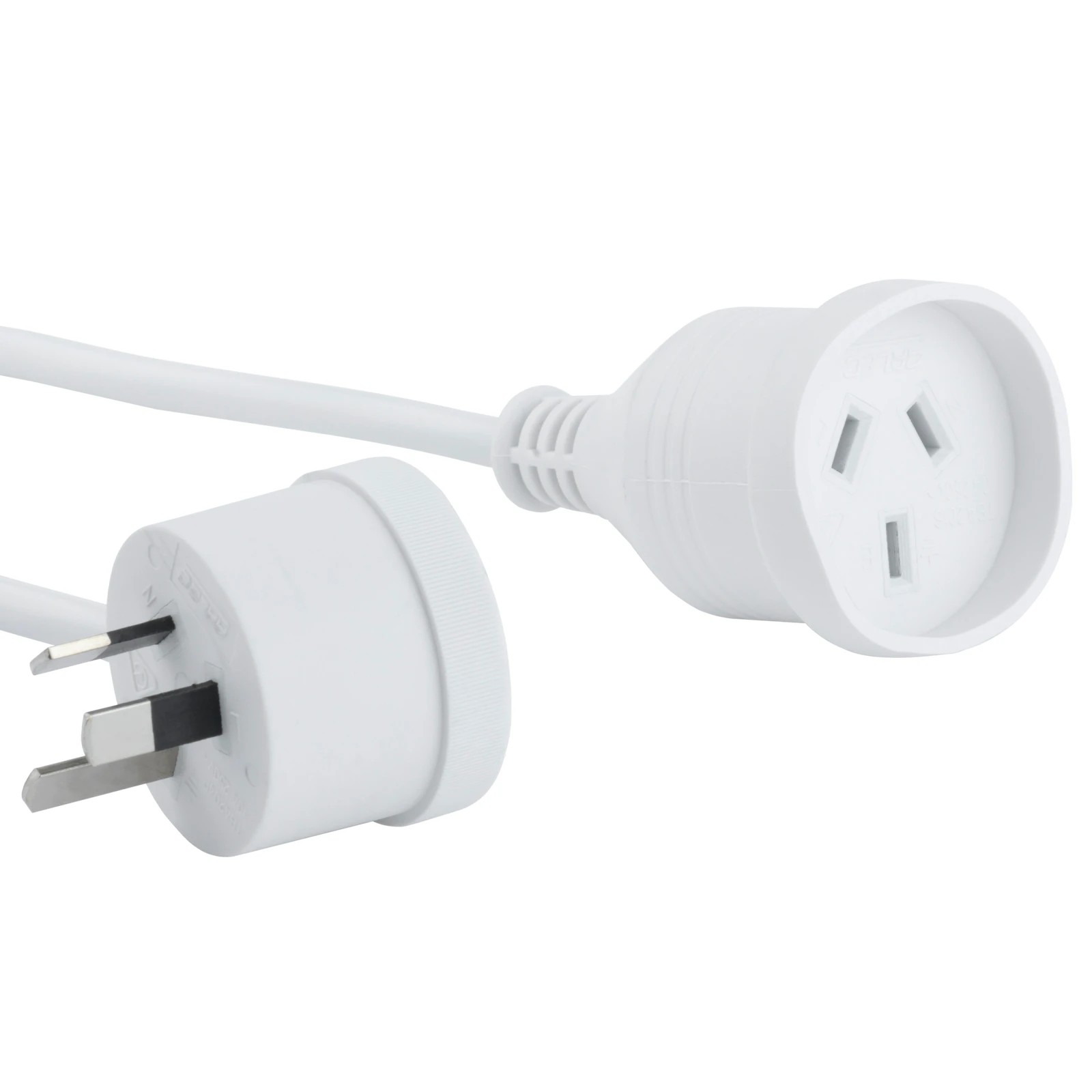 2 2m Arlec White Piggy Back Extension Lead, 2 of 2