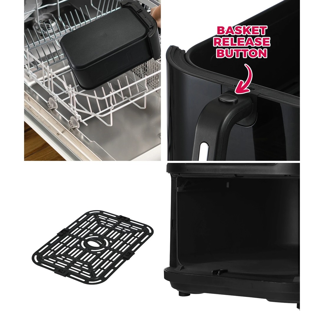 4 Vevare Air Fryer 8l Fryers Oven Digital Touch Oil Free Cooker 1700w Kitchen
 - Black, 4 of 7