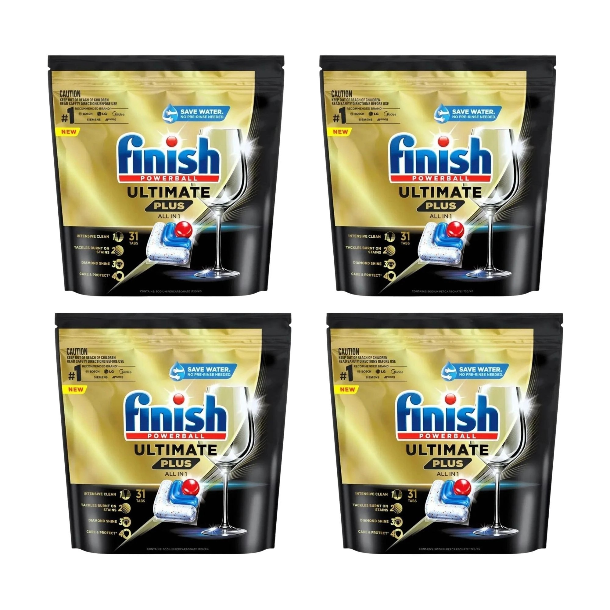 1 Finish 4Xfinish Powerball Ultimate Plus Reg Dish Caps All In 1 Pk31 3292118, 1 of 1