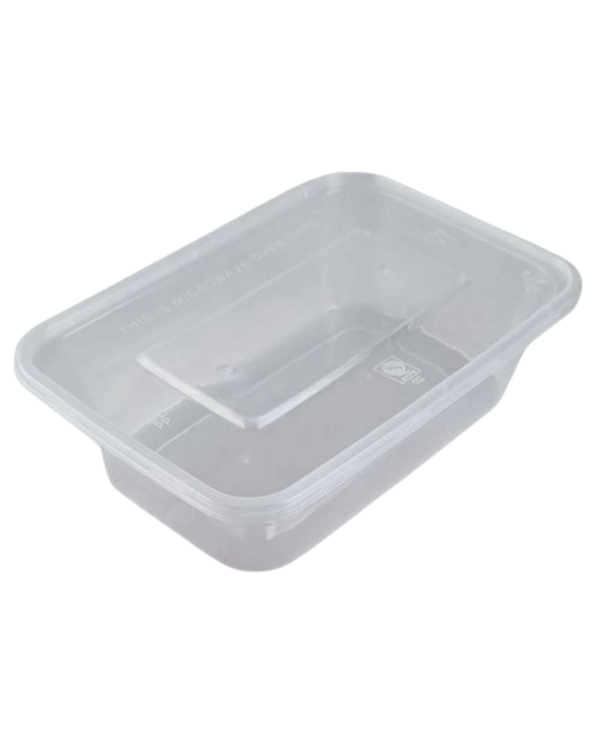 1 Huhtamaki 50 X Rectangular Containers 750ml With Lids Salad Fruit Food Container - Clear, 1 of 4