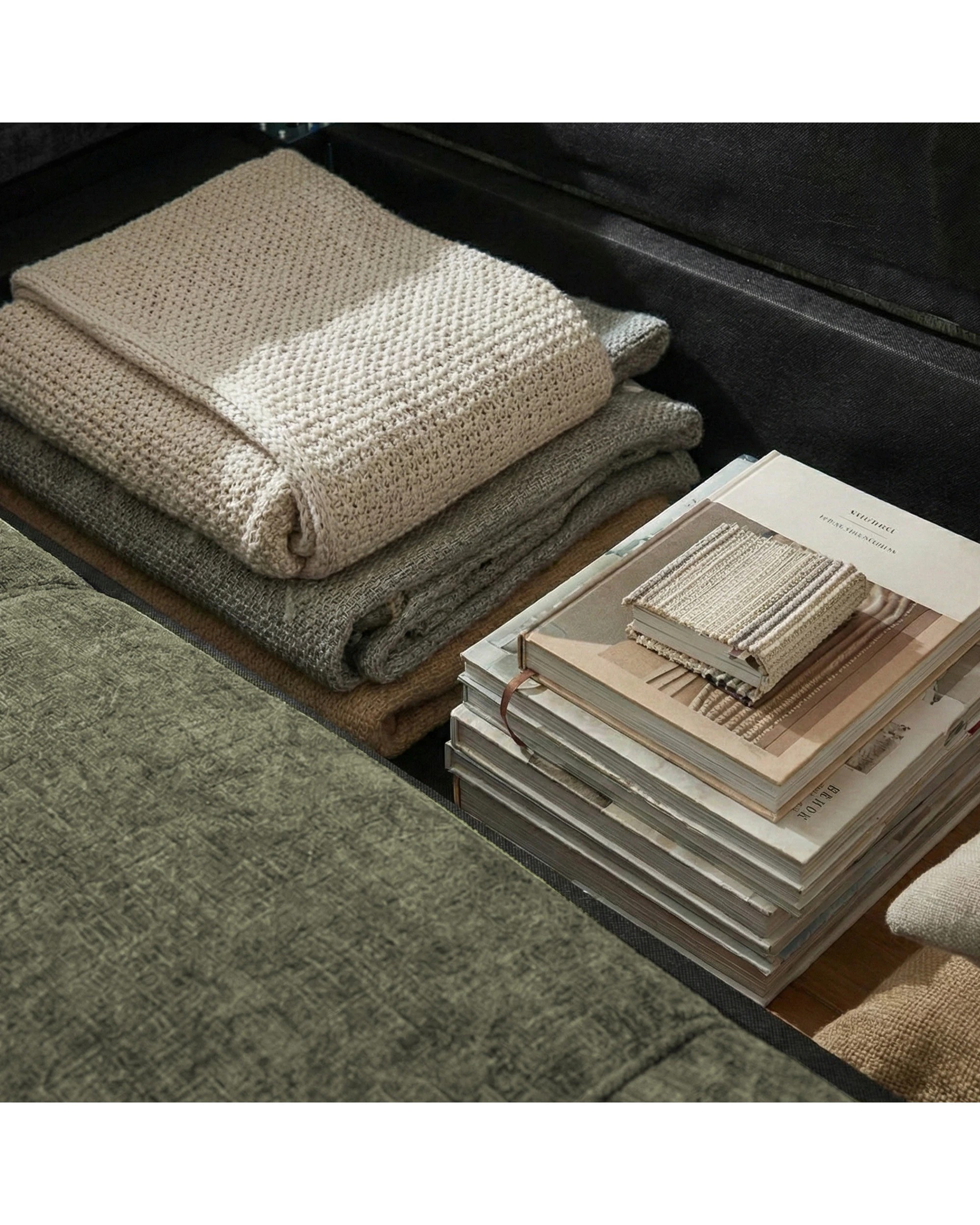 3 Sarantino Caliana Reversible L Shape Sofa Bed with Storage and Backrest - Green, 3 of 10