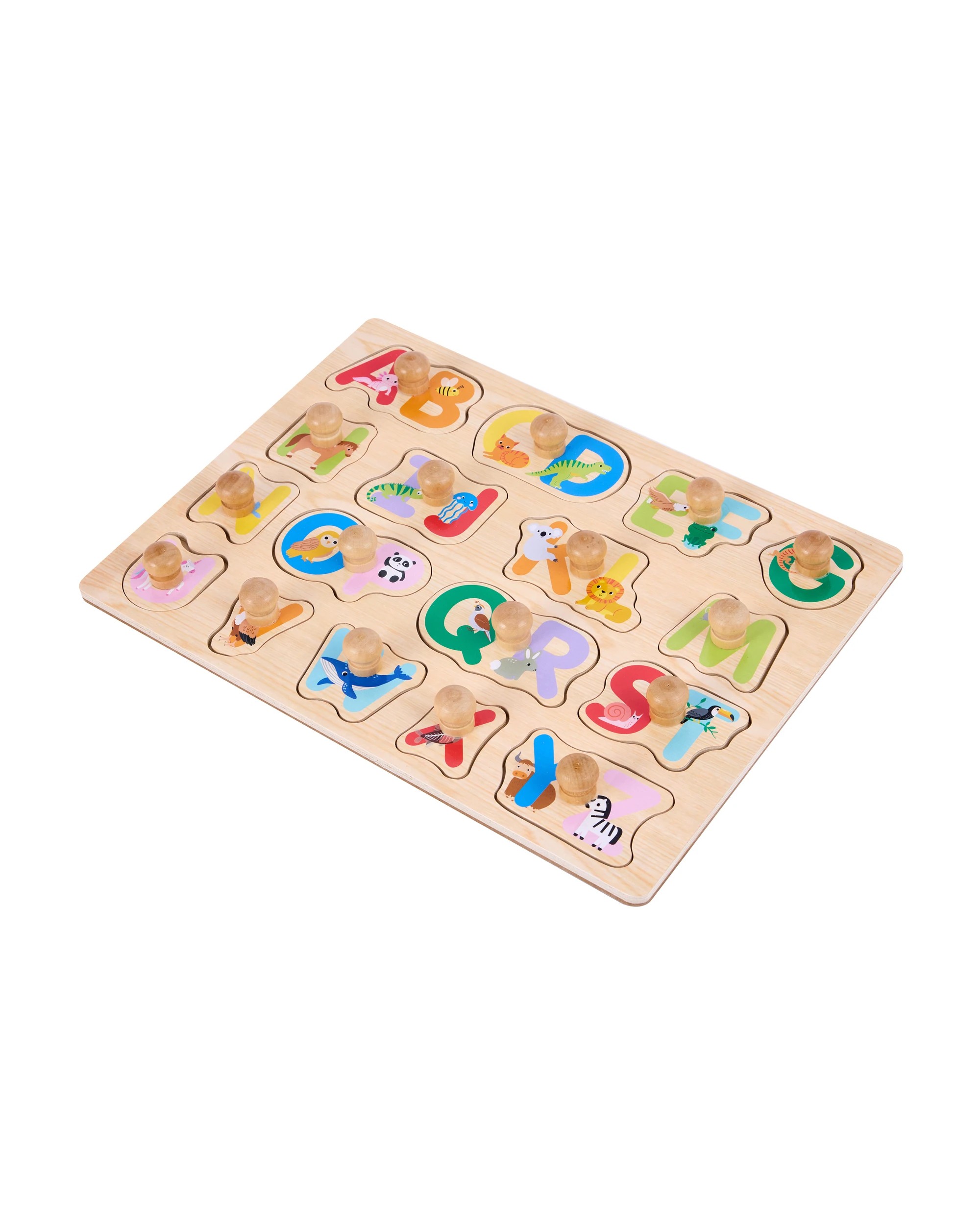 4 Wooden Alphabet Peg Puzzle, 4 of 6