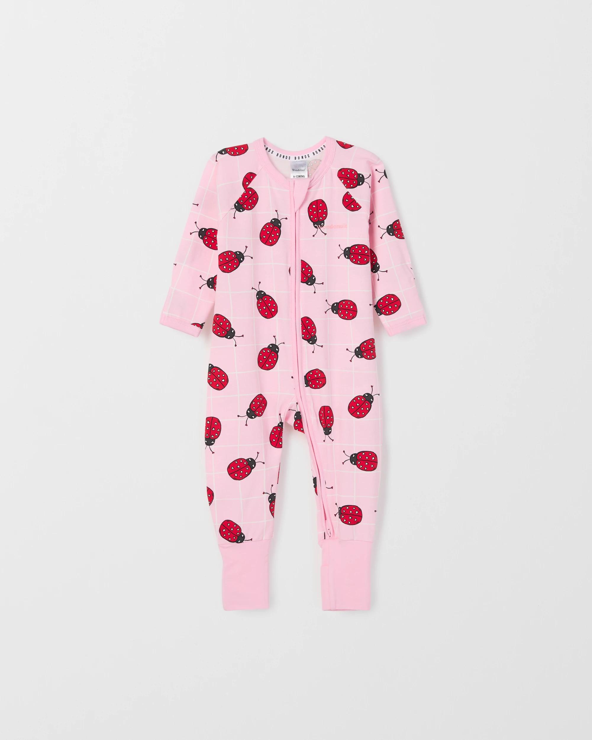 1 Bonds Baby Print Zip Wondersuit Coverall LADYBUGPICNIC, 1 of 3