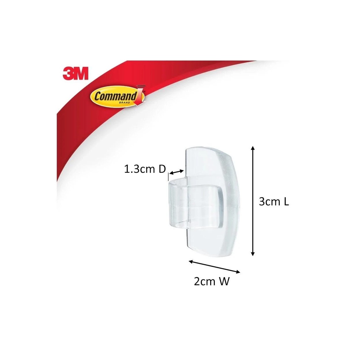 4 3M Command Round Cord Clips - Clear, 4 of 5