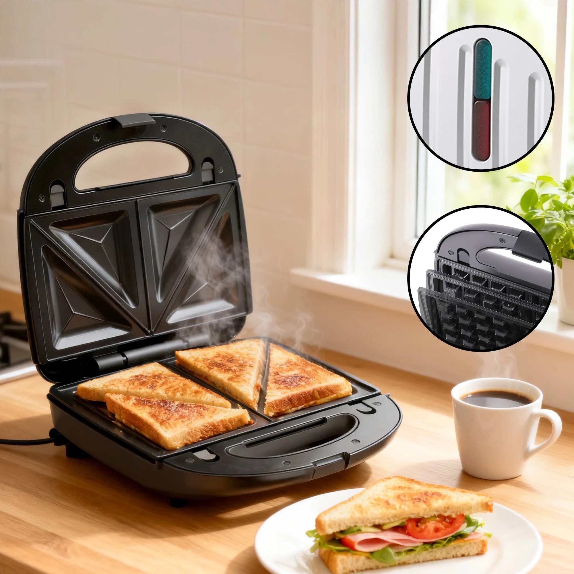 7 Devanti K7 Cordless Stick Vacuum Cleaner plus 3-in-1 Sandwich Maker - Multi, 7 of 9
