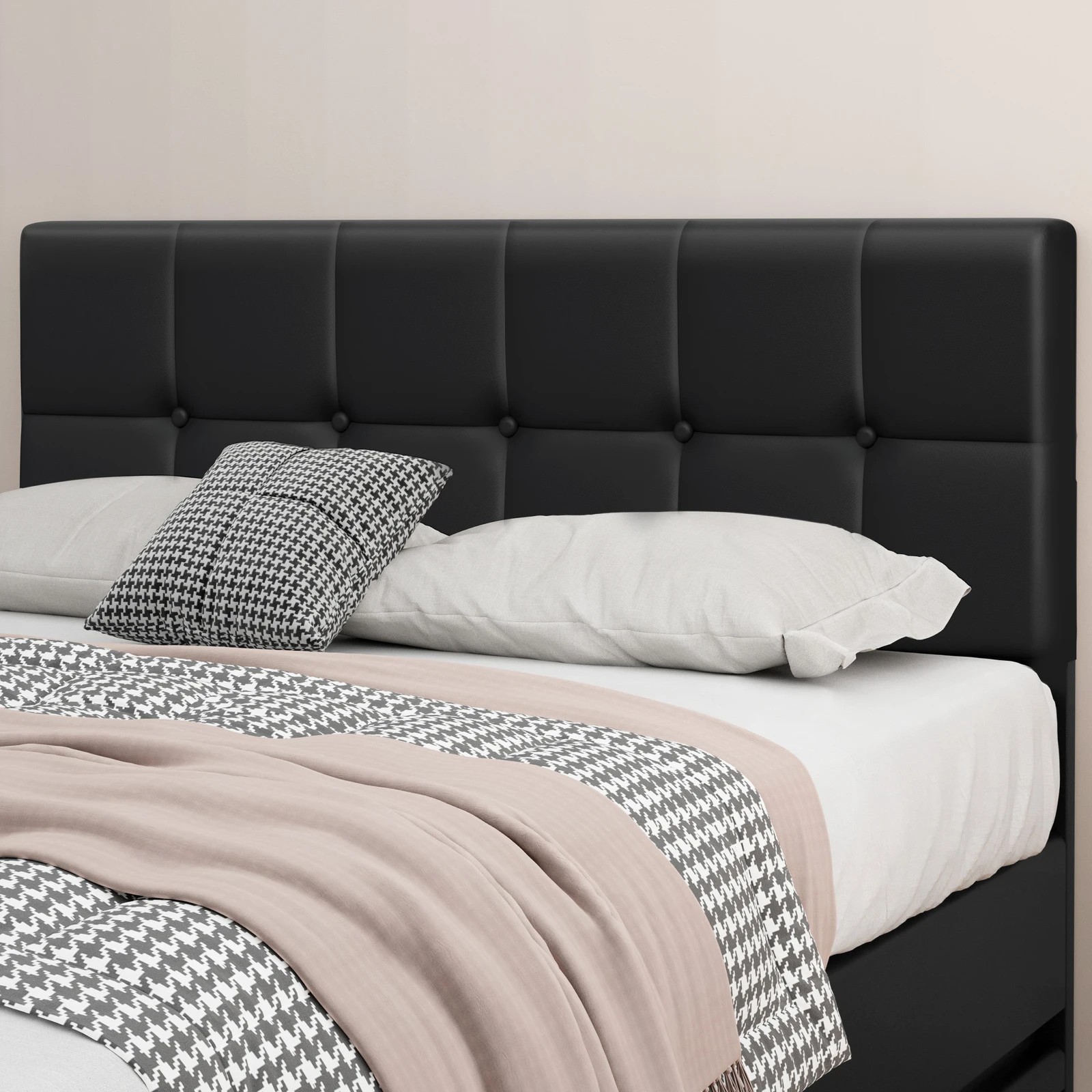 5 Alfordson Bed Frame Double Size Platform RGB LED Gas Lift Base Storage - Black, 5 of 10