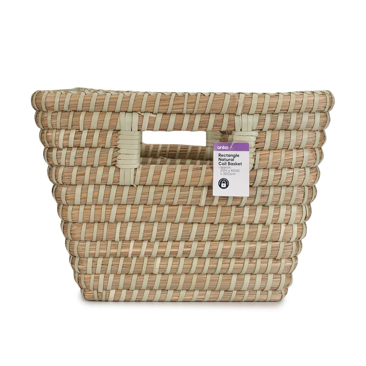 9 Rectangle Coil Basket - Natural, 9 of 9