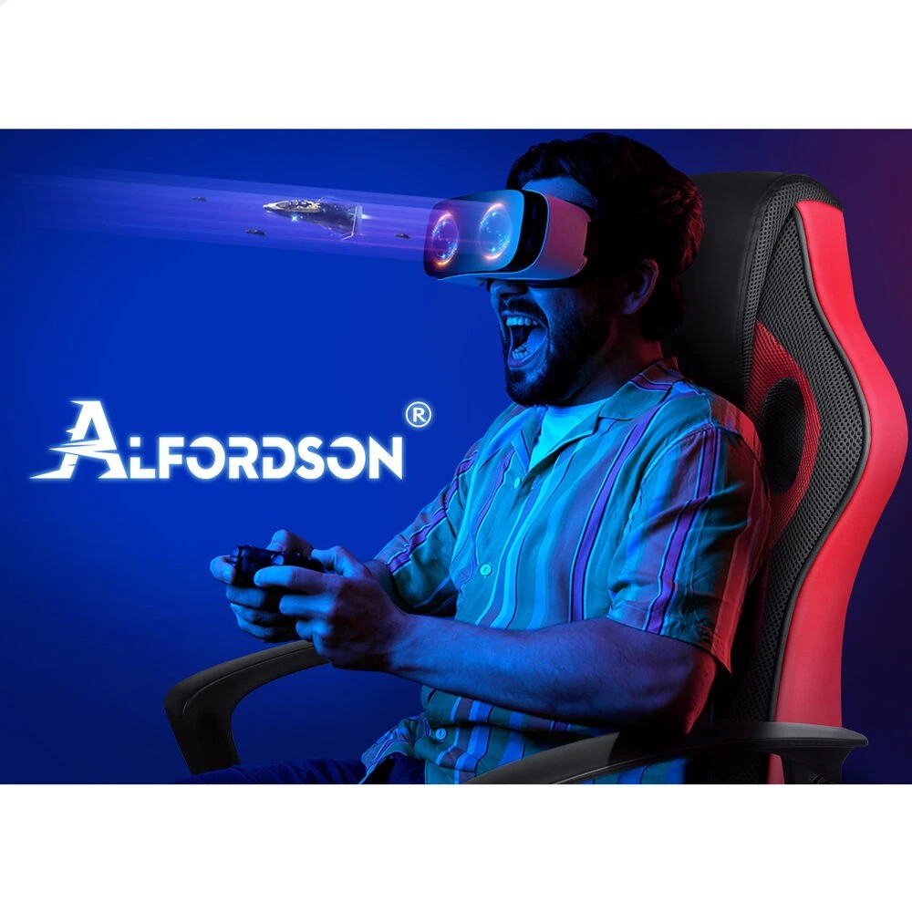 8 Alfordson Gaming Chair Racing Office Executive Computer Seat Work - Red, 8 of 9