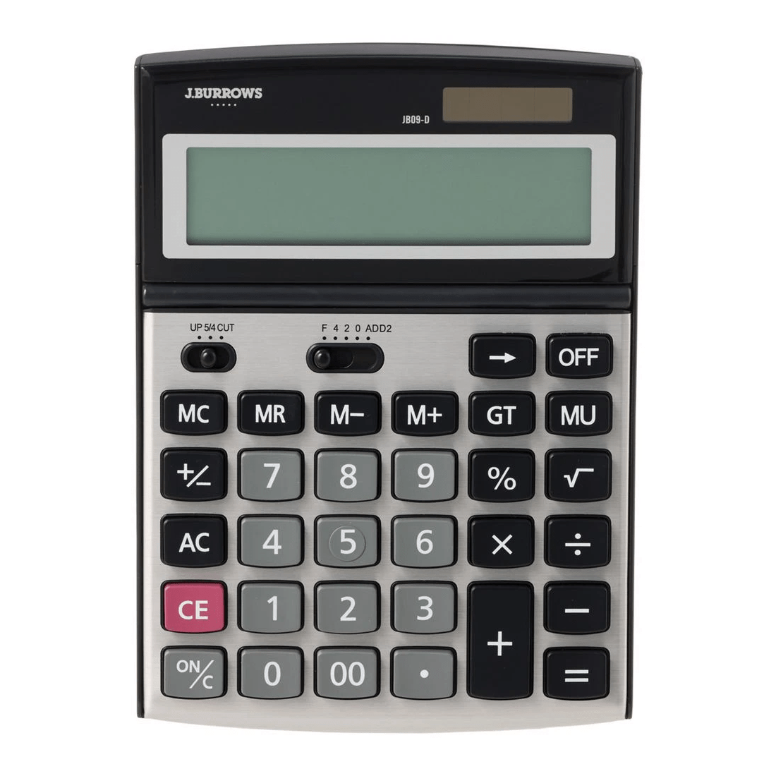 1 J.Burrows Desktop 12 Digit Calculator Black/Silver, 1 of 4