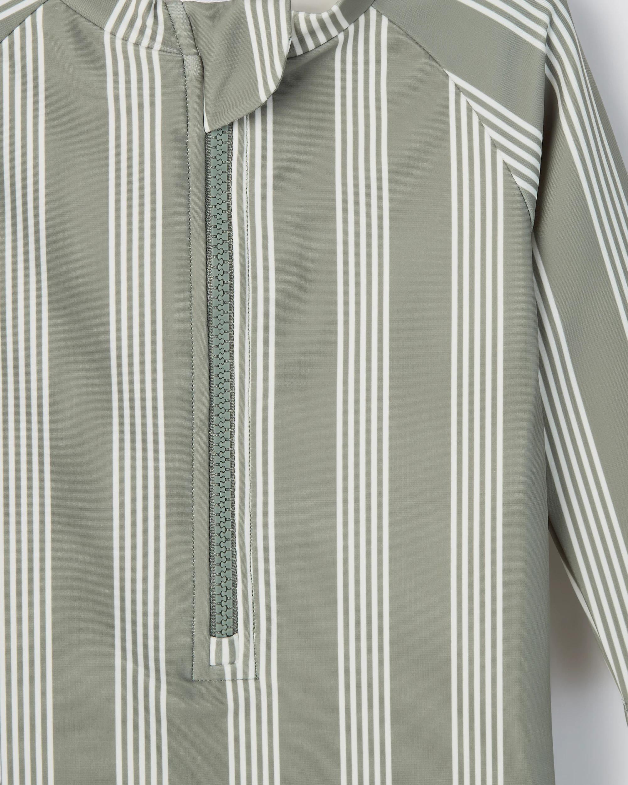 2 Target Baby Baby Unitard and Hat 2 Piece Swim Set STRIPE SEAFOAM, 2 of 2