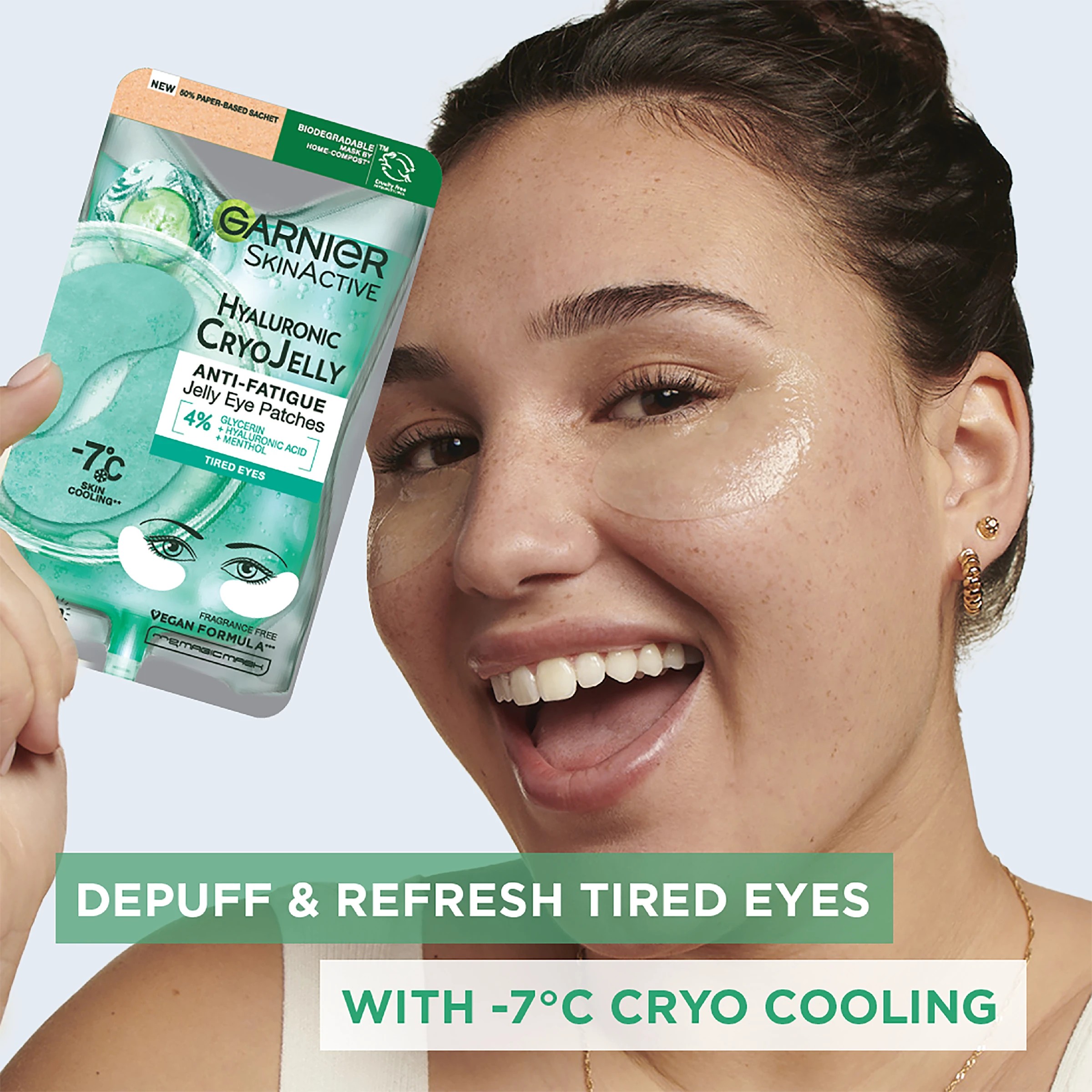 2 Garnier SkinActive Anti-Fatigue Jelly Eye Patches 5g - Hyaluronic CryoJelly, 2 of 8