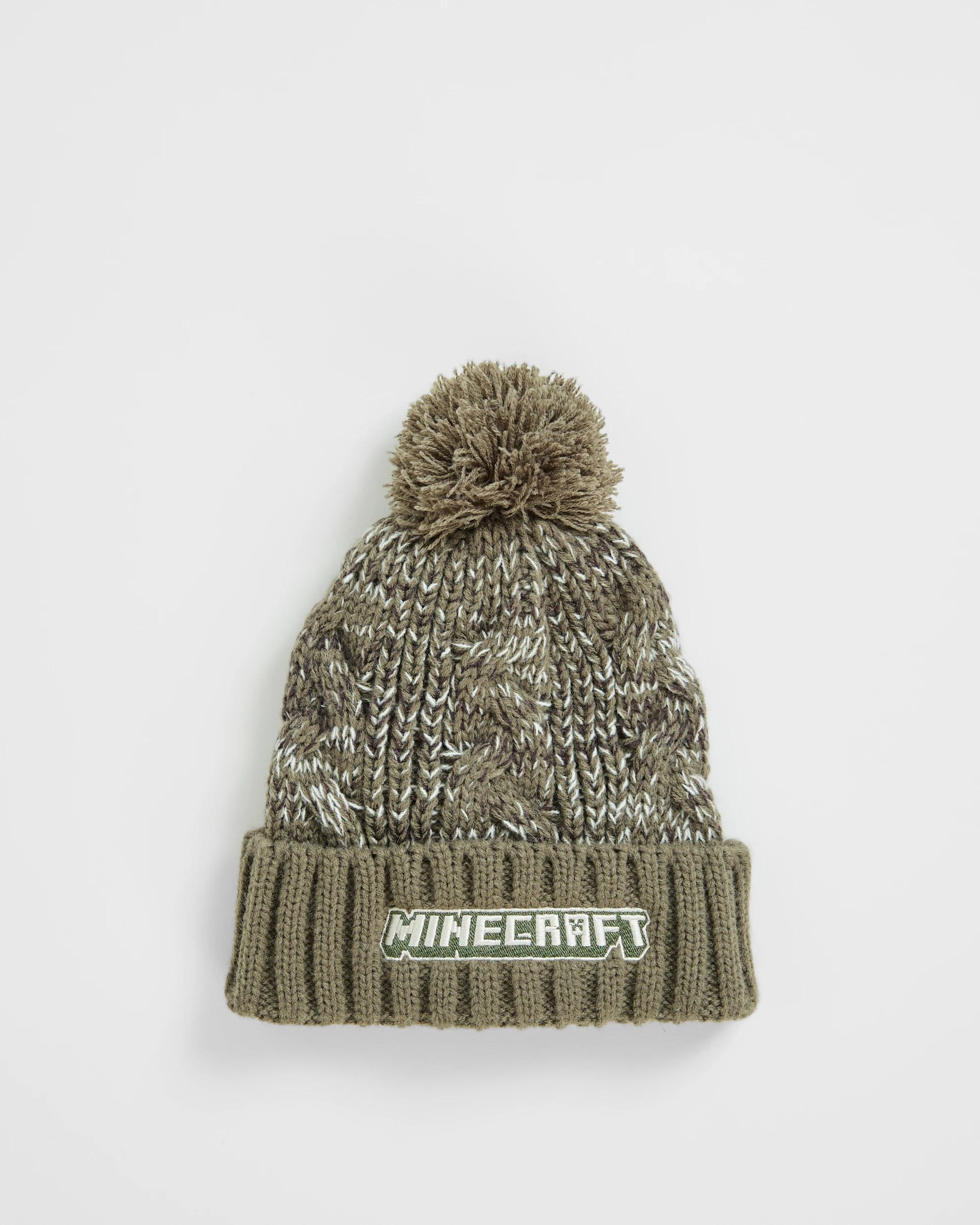 1 Minecraft Speckle Pom Pom Beanie KHAKI, 1 of 1