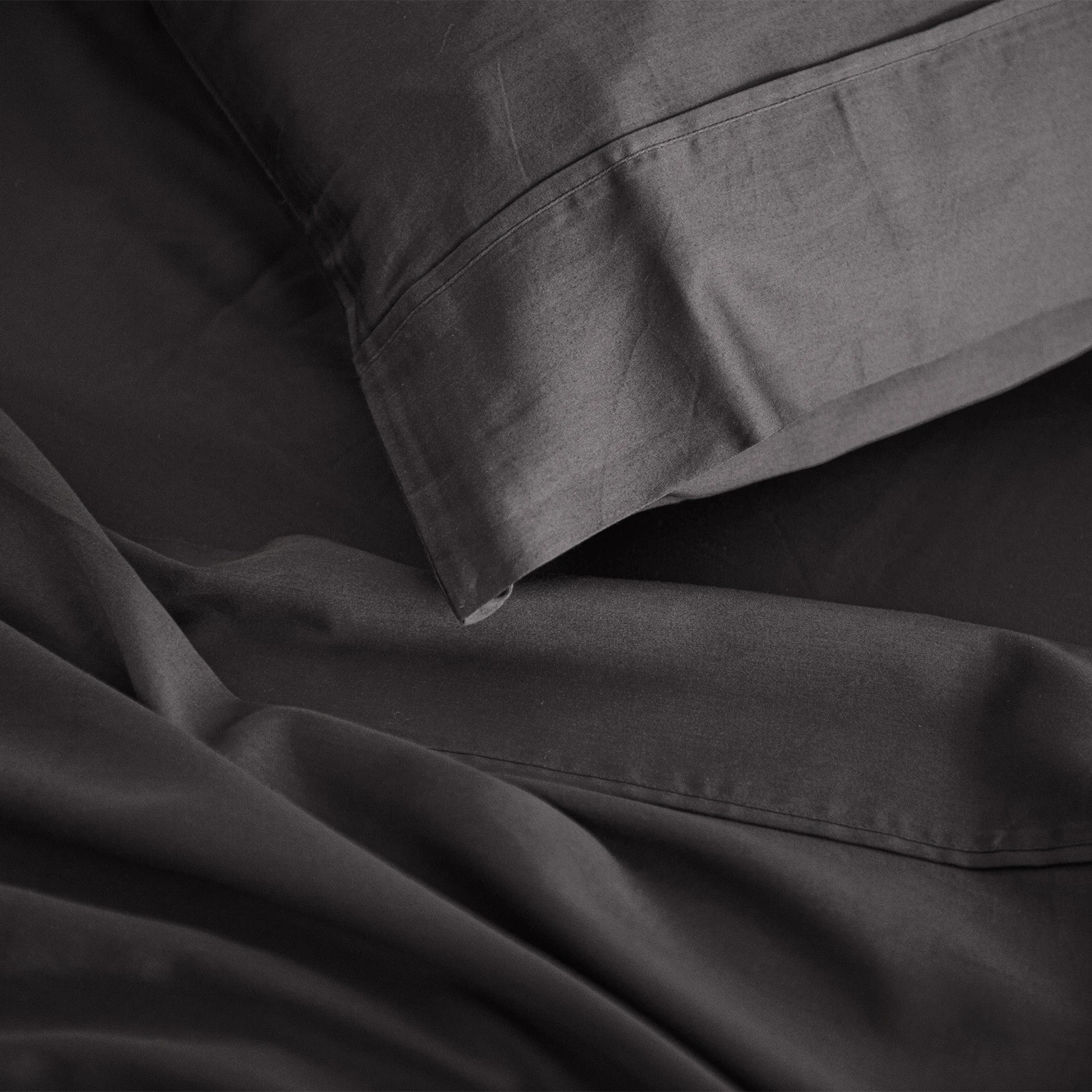 1 Royal Comfort Balmain 1000TC Bamboo Cotton Sheet Pillowcase Set Hotel - Queen Bed - Grey, 1 of 8