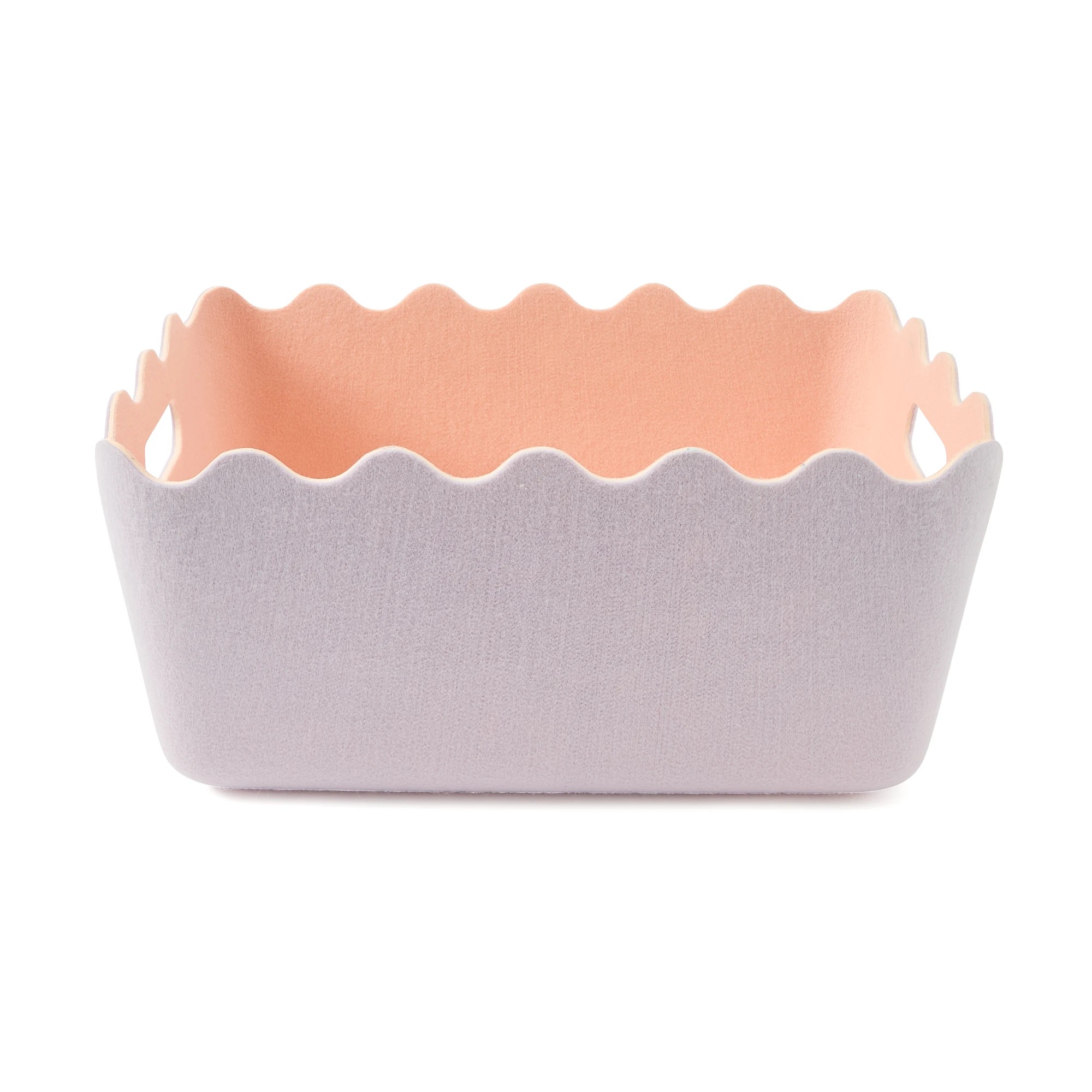 3 Two Tone Wave Felt Basket - Lilac, 3 of 8