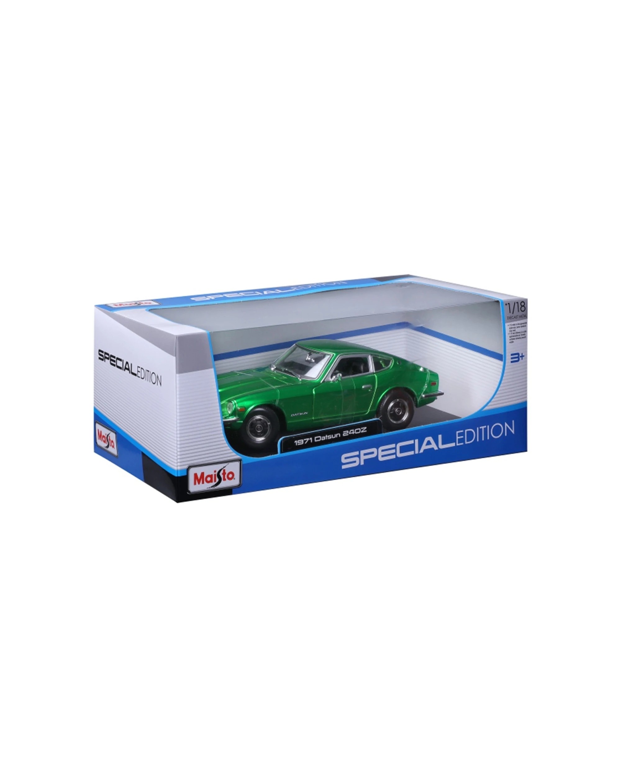 4 Maisto 1971 Datsun 240Z Metallic Diecast Model Car Replica Toy - Green, 4 of 7