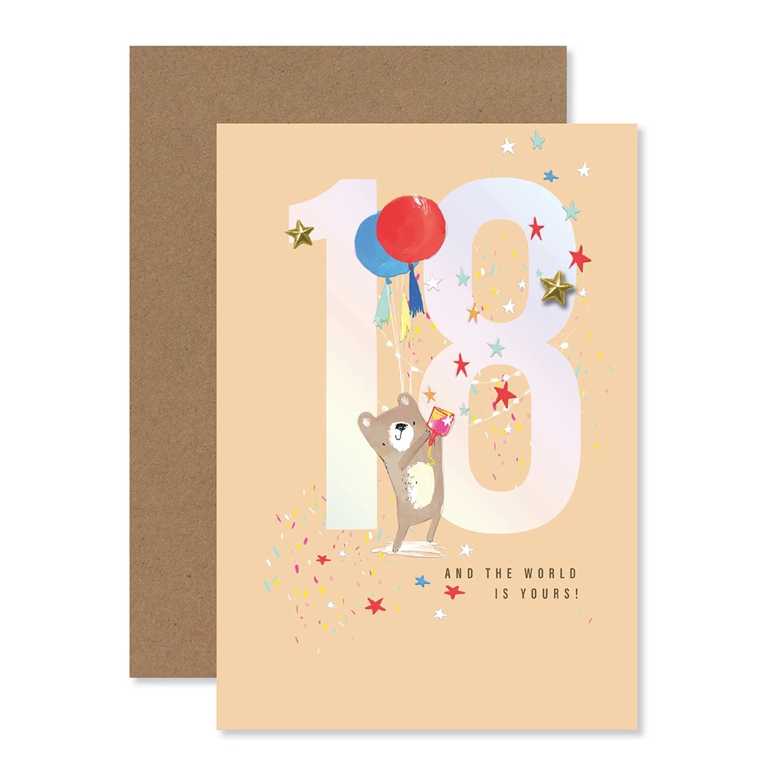 1 Connections from Hallmark 18th Birthday Card - Birthday Bear, 1 of 3