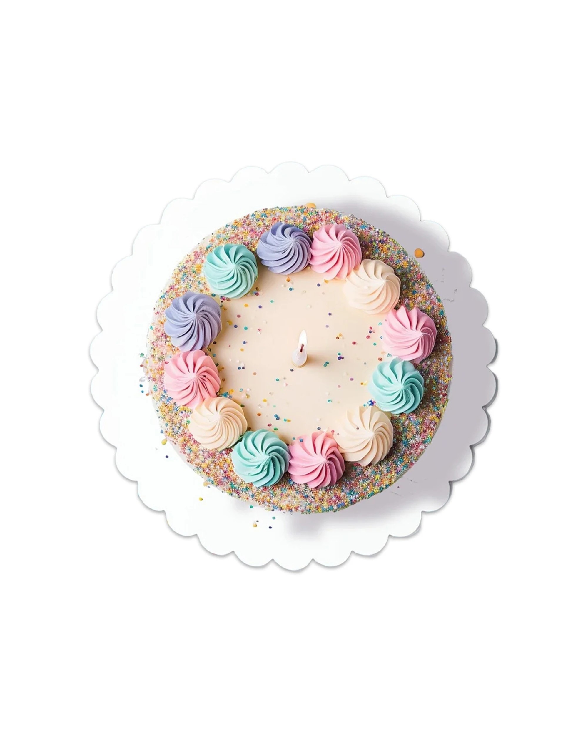 1 Bake Group Scalloped Cake Board 10 Inches Finish - White, 1 of 1