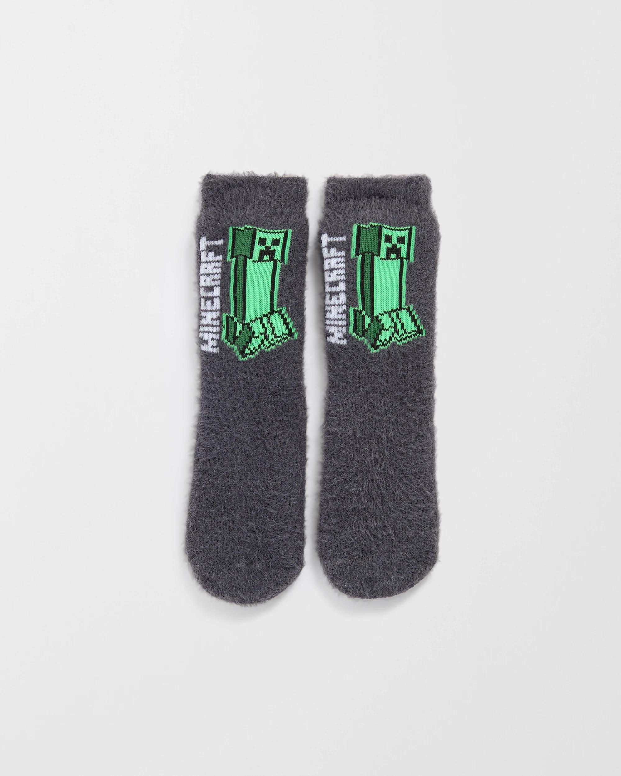 1 Minecraft Sherpa Lined Home Socks MINECRAFT, 1 of 4