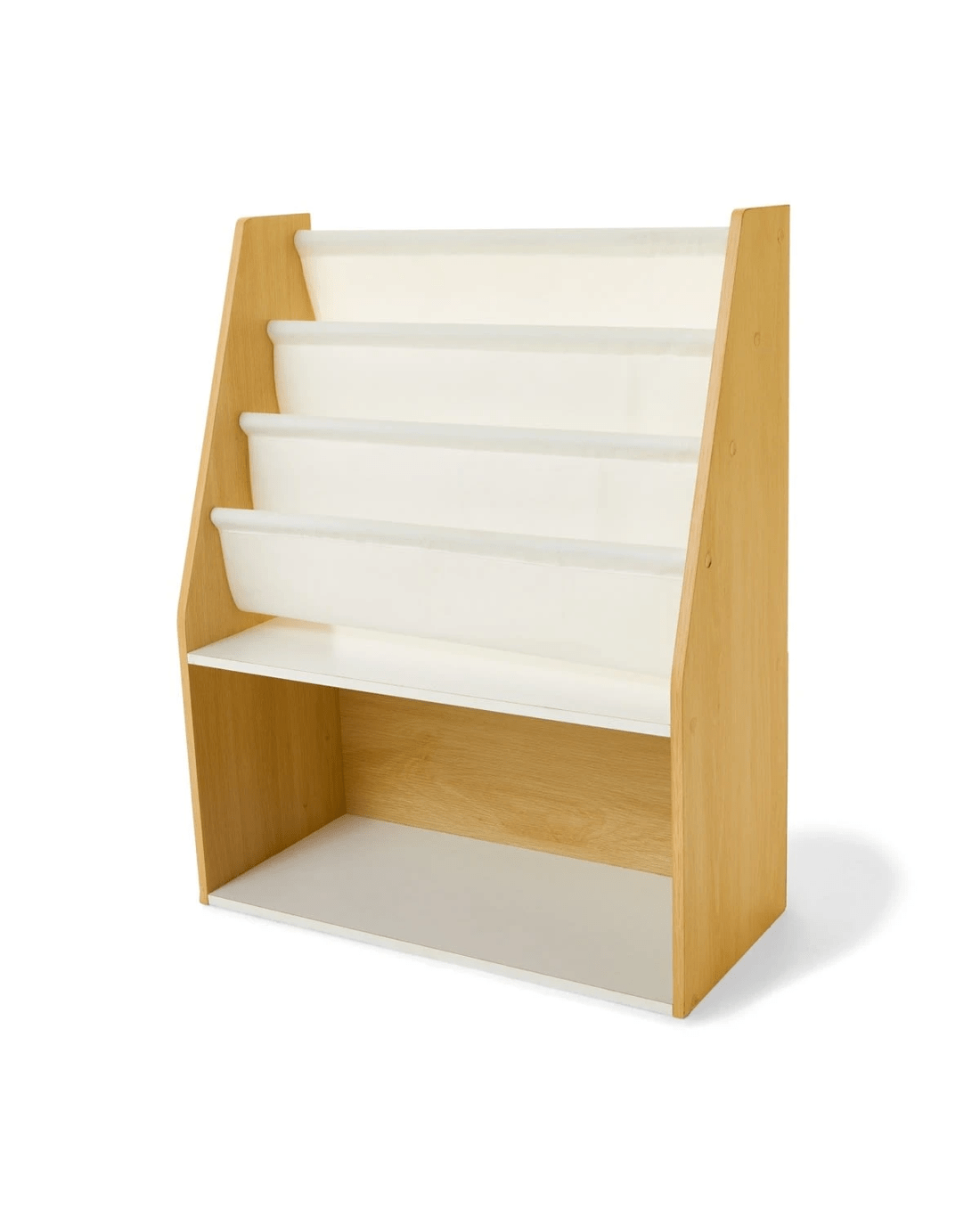 8 Oak Look and White Book Holder with Organiser, 8 of 9