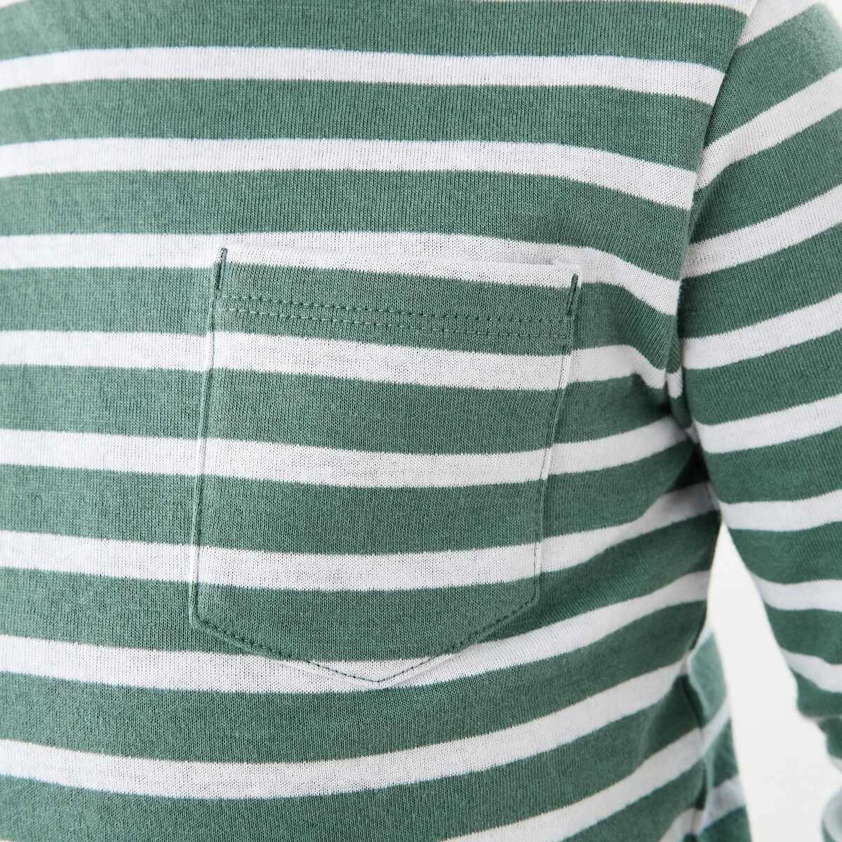 5 Double Cloth Stripe T-shirt Grn Stripe, 5 of 9