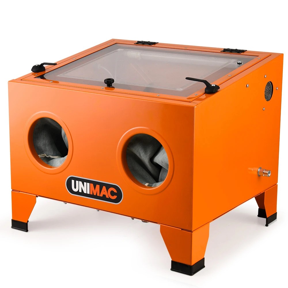 1 Unimac 90L Benchtop Sandblasting Cabinet, with Sandblast Gun Set with Hose, LED Light, 1 of 1