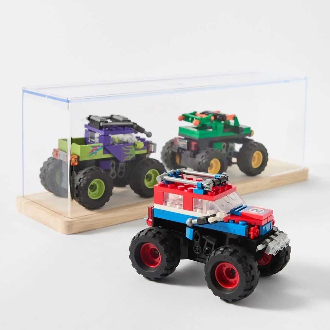 6 Mini Blocks Vehicle Series: Pull Back Monster Truck - Assorted, 6 of 6