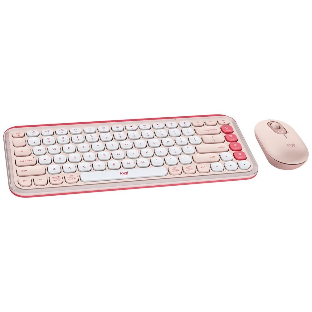 3 Logitech POP Icon Keyboard/Mouse Combo Rose, 3 of 10