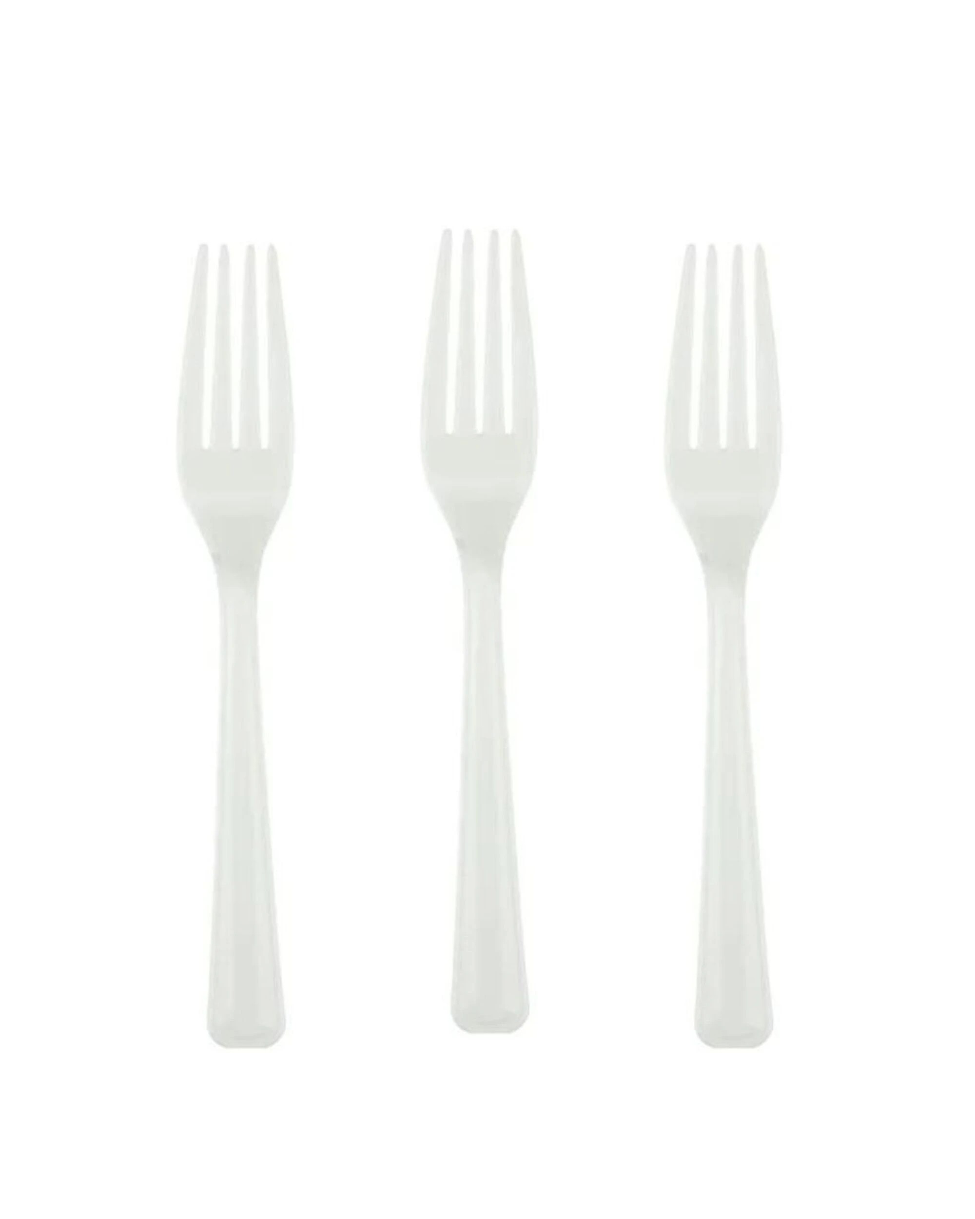 1 Alpen Reusable Forks Pack of 20 - White - White, 1 of 3