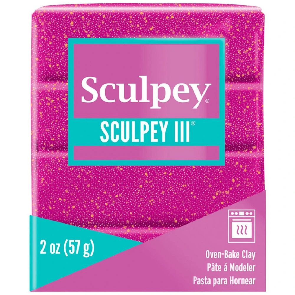 1 Sculpey III Modelling Clay Violet Glitter 57g, 1 of 3