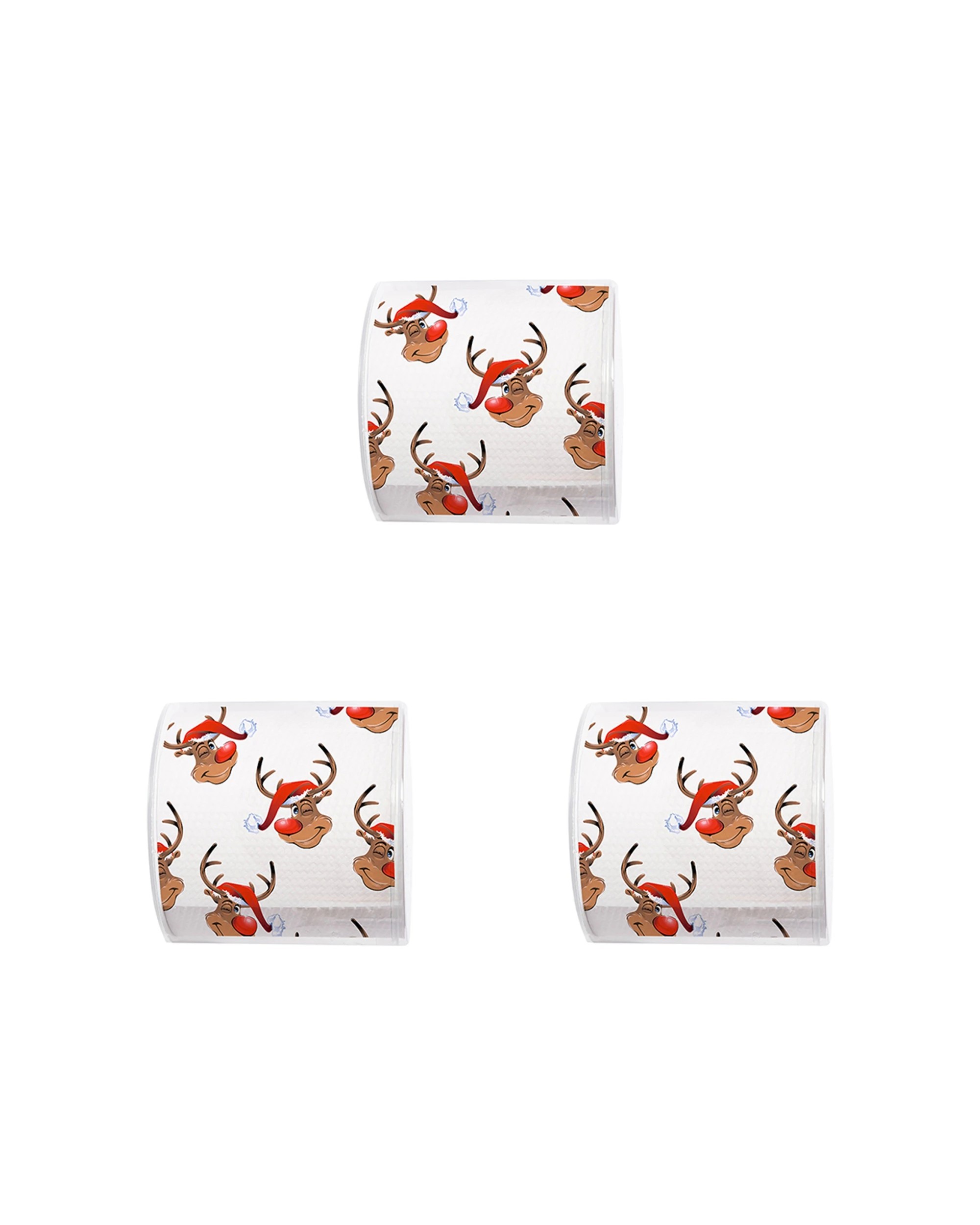 1 Paper Design 3x 3-Ply Toilet Paper 200-Sheet Tissue Christmas Rudolph Pack - Multi, 1 of 1