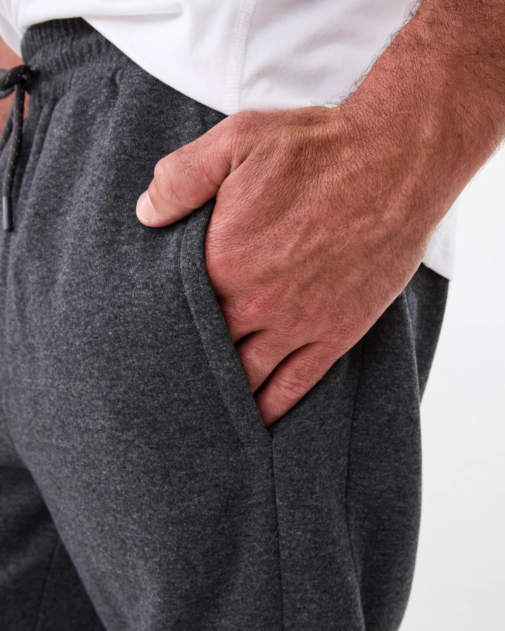 5 Active Mens Panel Trackpants Char Marle, 5 of 6