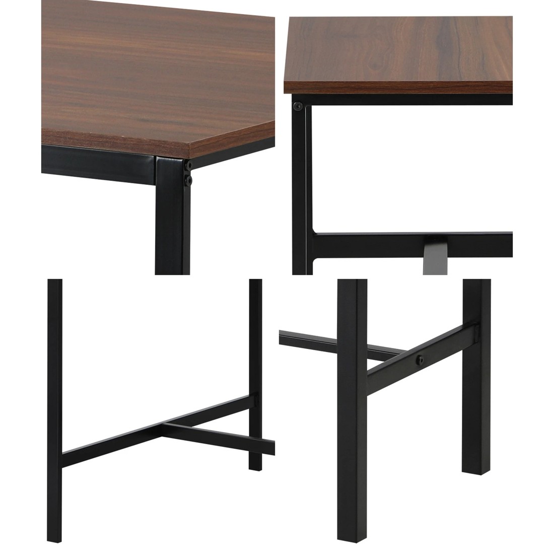 5 Oikiture Industrial Dining Table 4 Seaters With Kitchen Bench Chairs
 - Natural, 5 of 9