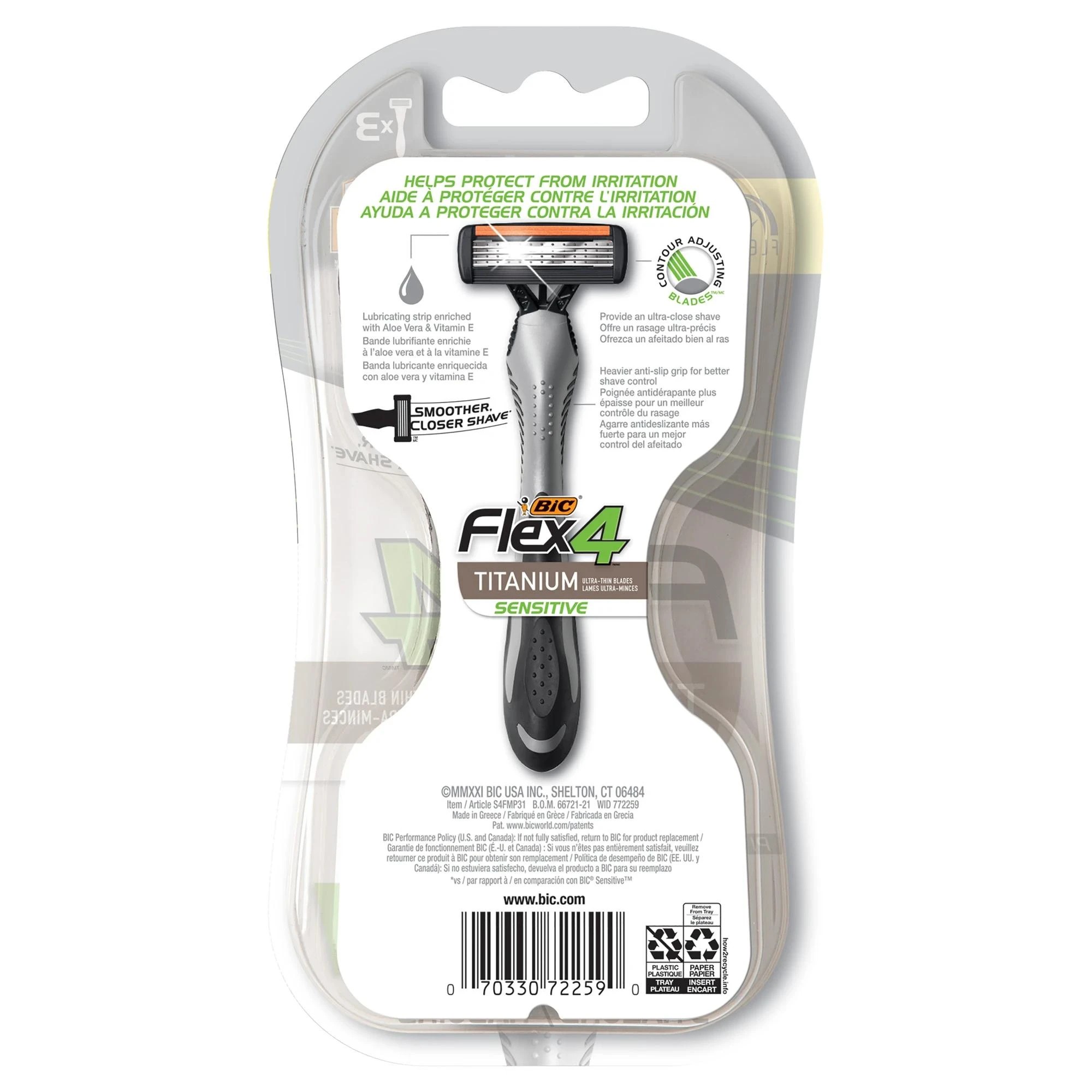 2 BIC Flex 4 Razors - 3 Pack - Black, 2 of 5