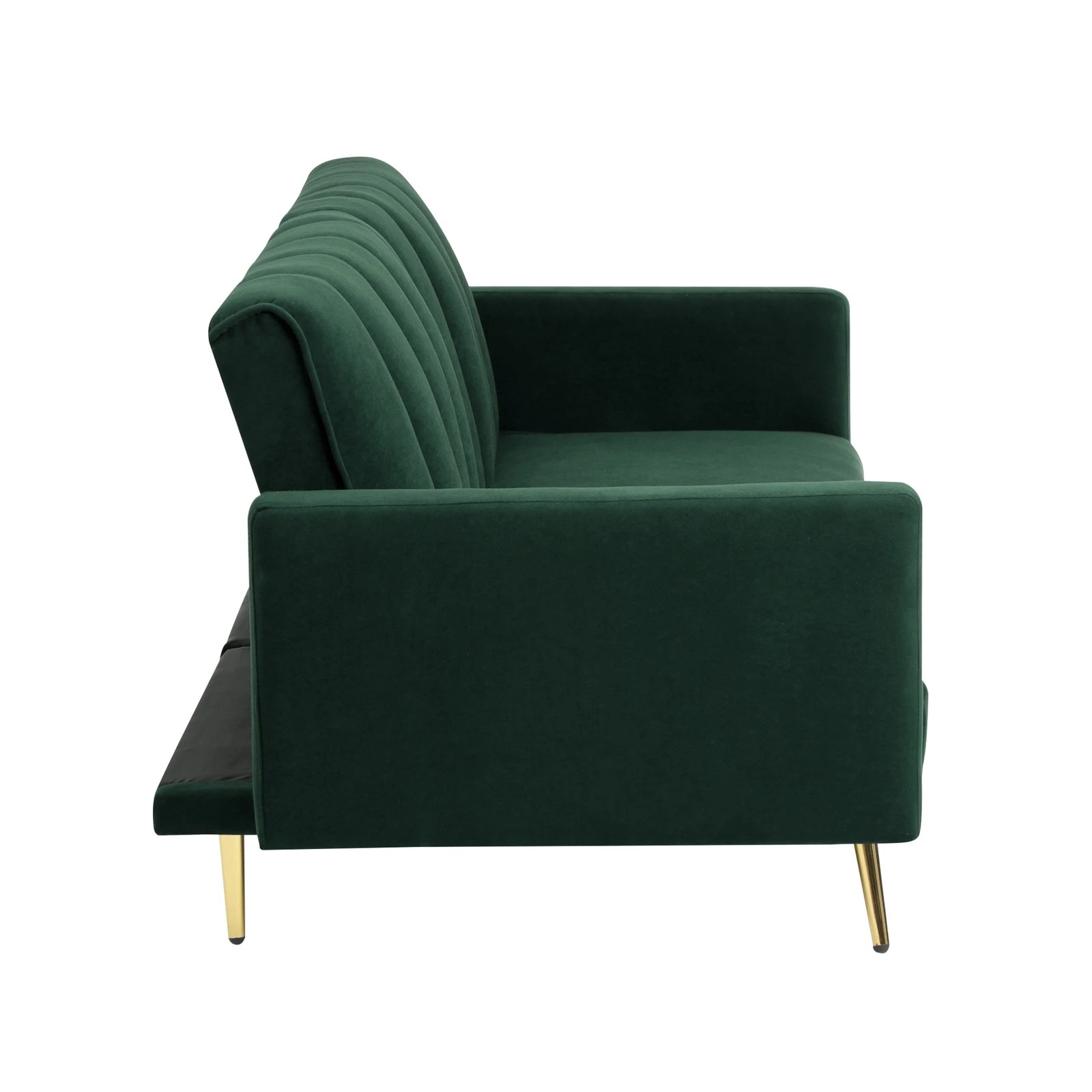 9 Oikiture 3 Seater Sofa Bed Couch Convertible Lounge Recliner Beds Velvet
 - Green, 9 of 10