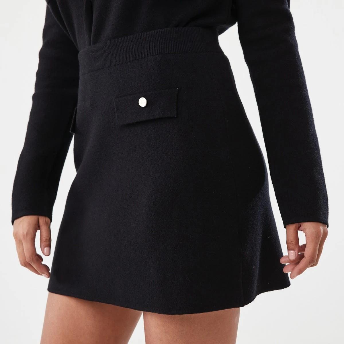 2 Compact Knit Mini Skirt Black, 2 of 6