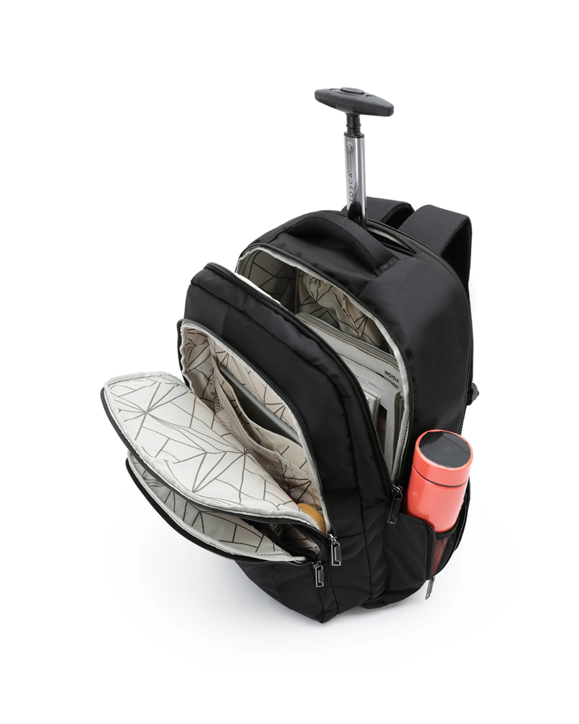 3 Tosca Oakmont Trolley Wheeled Backpack - Black, 3 of 4