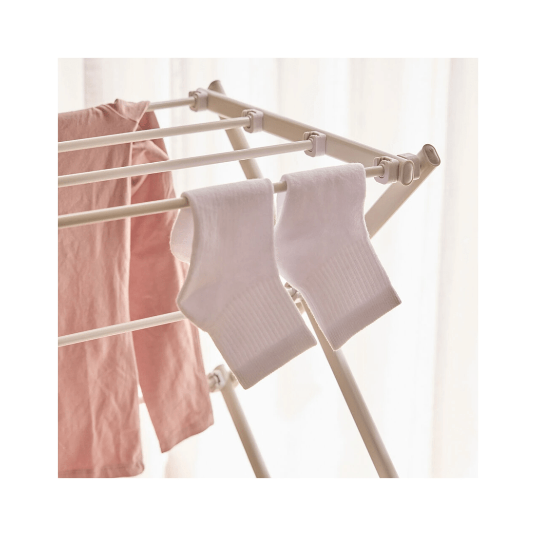 7 Hills 8M Concertina Flat Folded Compact Clothes Airer - Powdercoated Steel
 - plain, 7 of 8