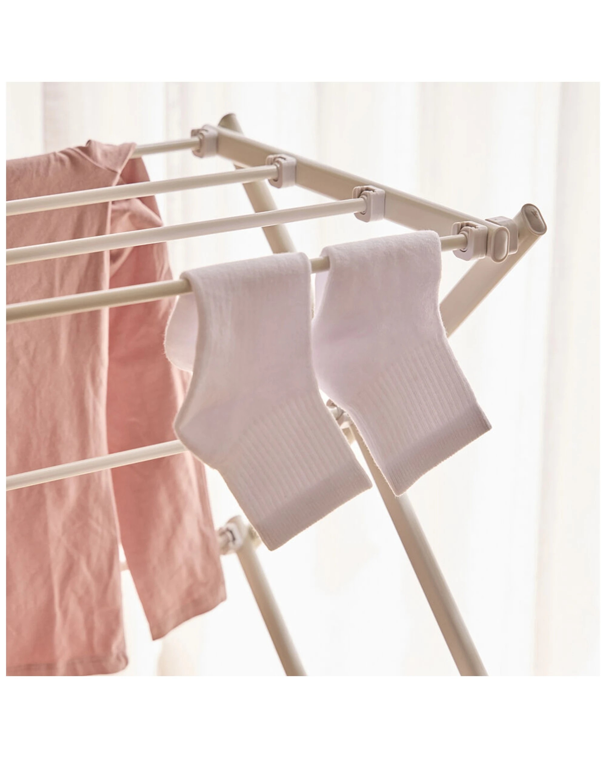 7 Hills 8M Concertina Flat Folded Compact Clothes Airer - Powdercoated Steel
 - plain, 7 of 9