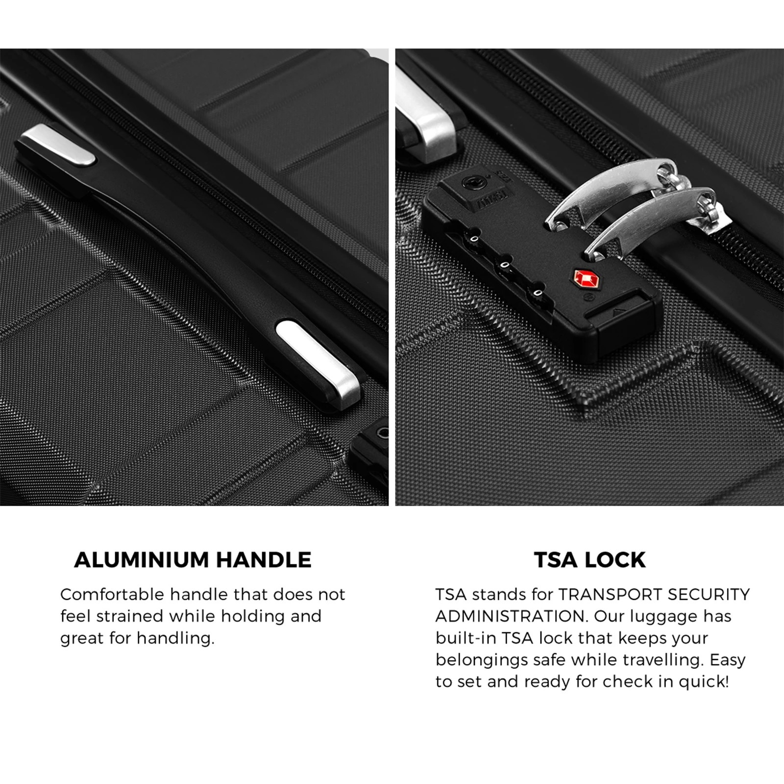 5 Mazam 28" Luggage Suitcase Travel TSA Lock Storage Hard Shell Case - Black, 5 of 9