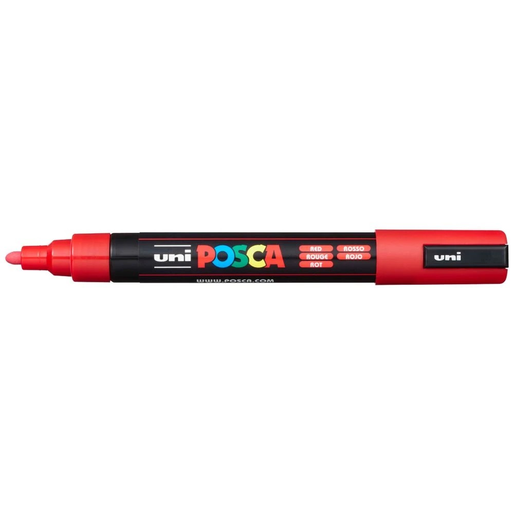 1 POSCA PC 5M Paint Marker Red, 1 of 9