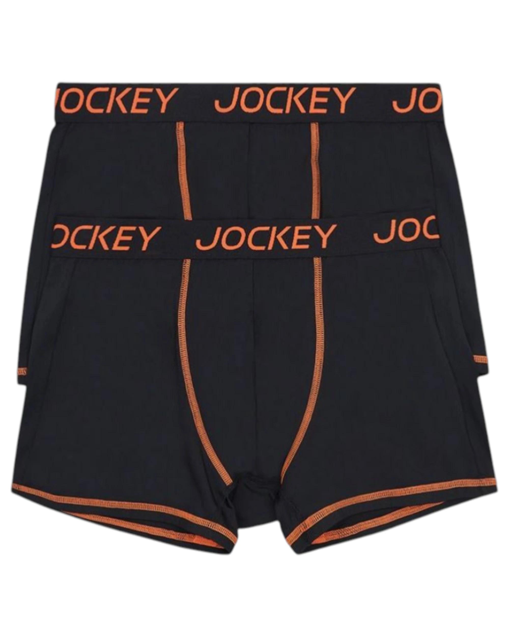 1 Jockey 6 Pack Mens Performance Active Micro Trunks Underwear BLACK, 1 of 5