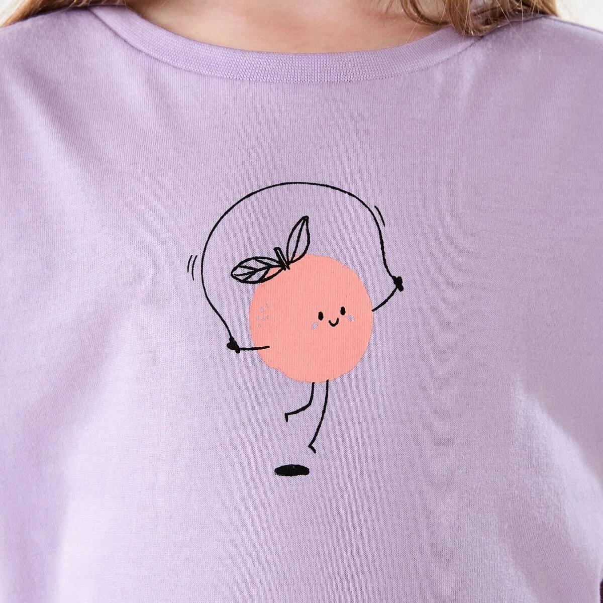 4 Printed T-shirt HAPPY ORANGE HOPS PASTEL LILAC, 4 of 6