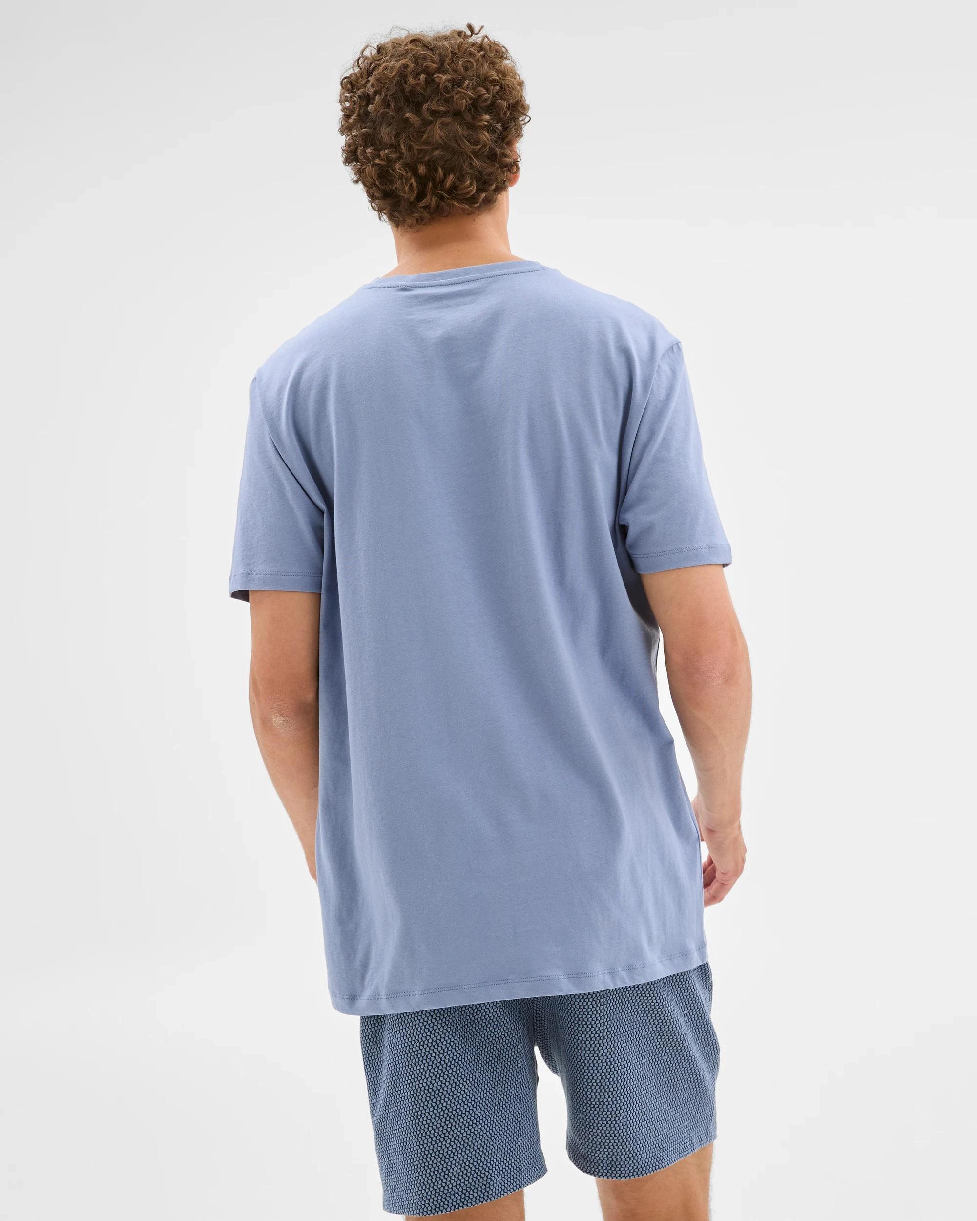 4 Australian Cotton Blend Mens Short Pyjama Set - Maxx GREY + NAVY, 4 of 8