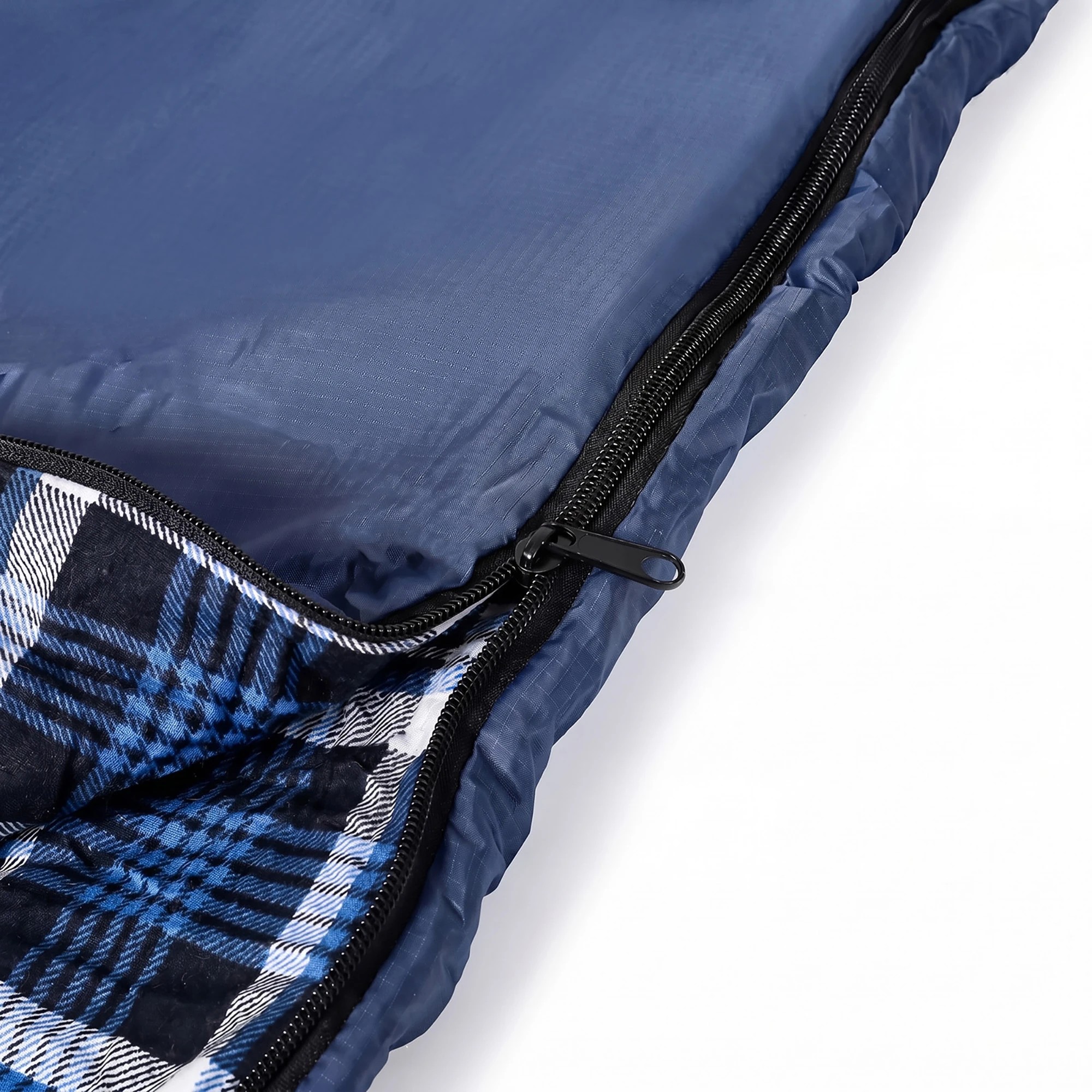 4 Mountview Cotton Flannel Sleeping Bags For Camping - Blue, 4 of 5