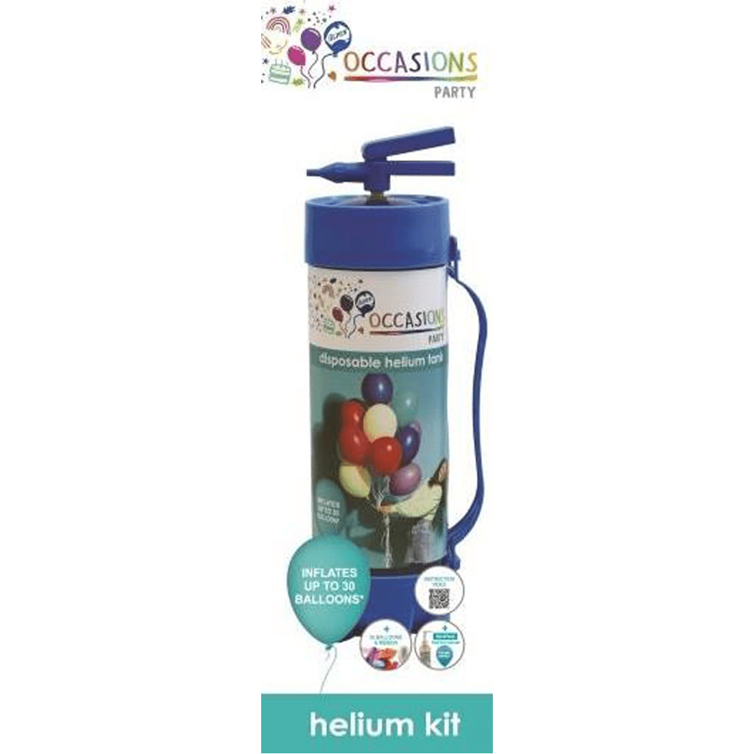 1 Alpen Occasions Disposable Helium Tank Kit - Small, 1 of 7