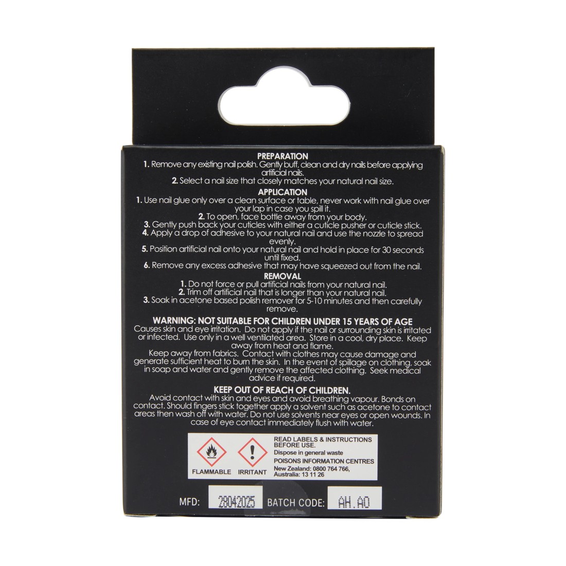 4 OXX Cosmetics 24 Pack Artificial Nails with Adhesive - Stiletto Shape, Butterfly Dusk, 4 of 4