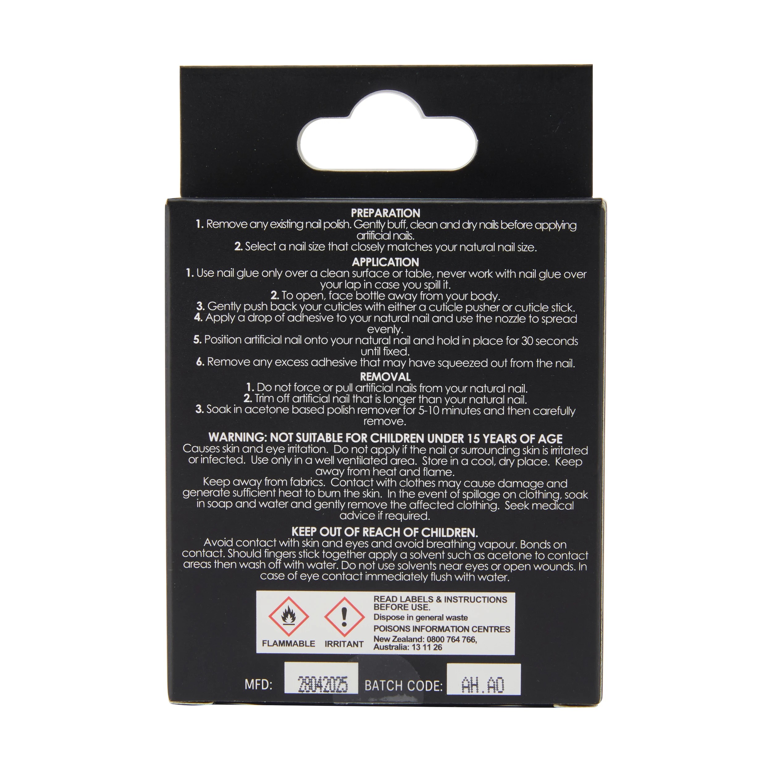 4 OXX Cosmetics 24 Pack Artificial Nails with Adhesive - Stiletto Shape, Butterfly Dusk, 4 of 4