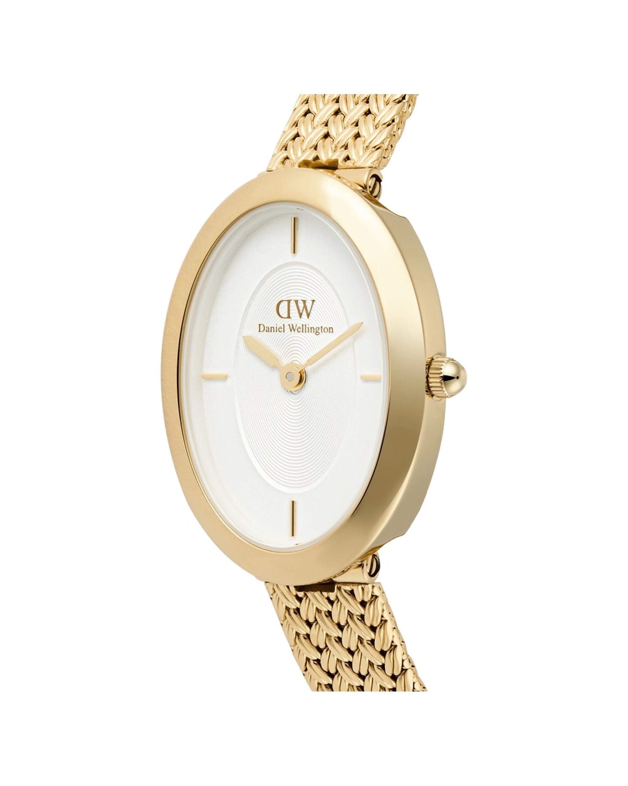 3 Daniel Wellington Juliette Braided Mesh White Sunray Gold Watch 20x26mm, 3 of 5